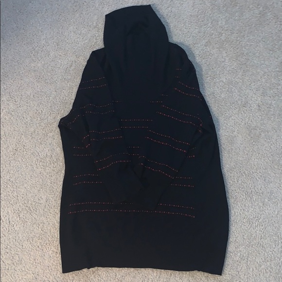 apt 9 red and black striped turtleneck sweater - Picture 1 of 3